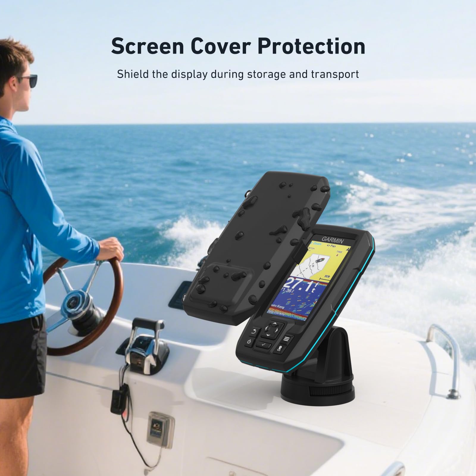 Holicfun Visiera parasole per Garmin Striker Plus 4 e Vivid 4cv Fish Finder