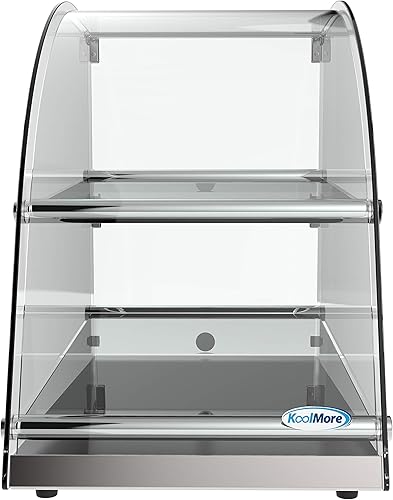Vista 38 de KoolMore - Vitrina comercial estilo encimera para panadería (22 pulgadas), diseño de vidrio curvado delantero y puerta trasera