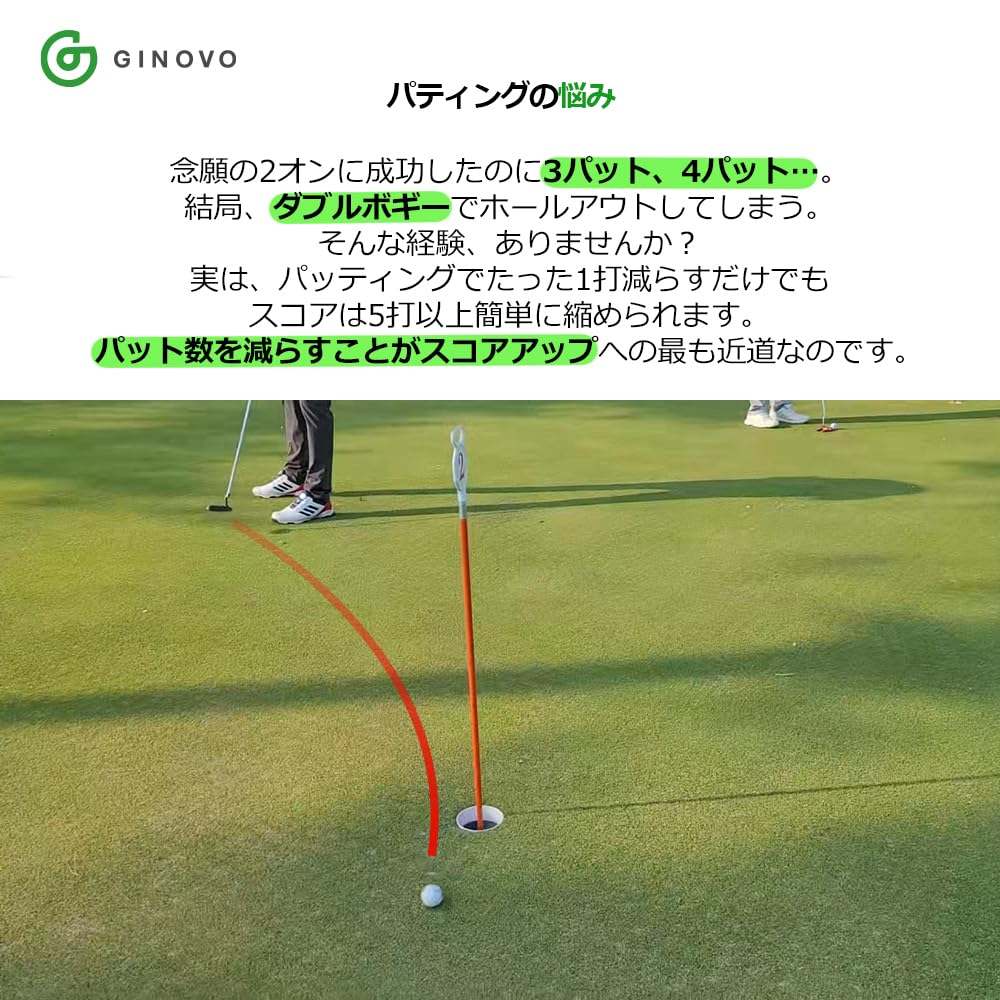 Amazon | GINOVO パターマット 傾斜 3.4mx70cm パター練習マット