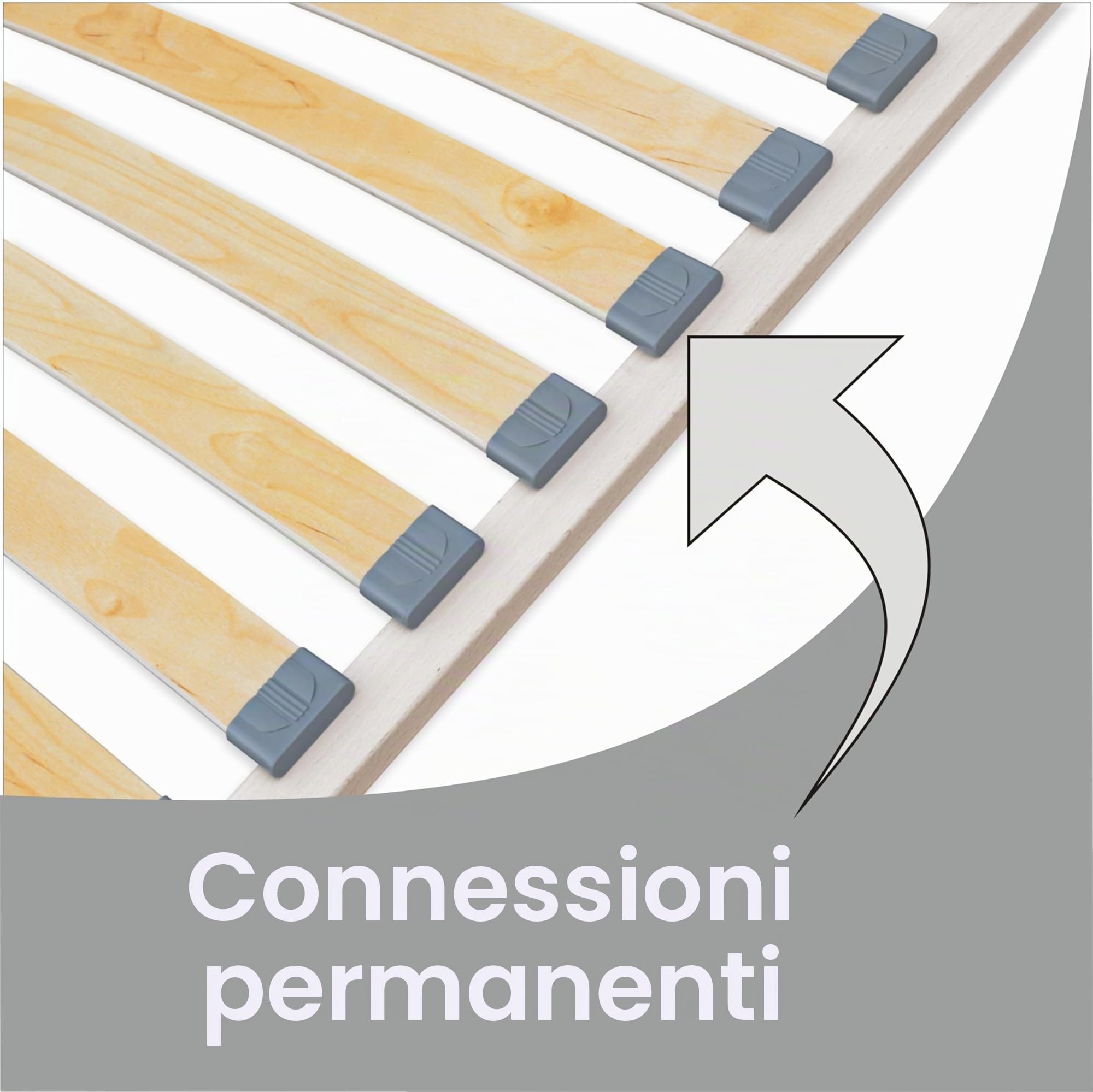 ECOFORM Economic - Rete a Doghe 160x200 in Legno di Faggio - Alta Qualità e Durevole - Telaio in Legno - Confezione Ecologica