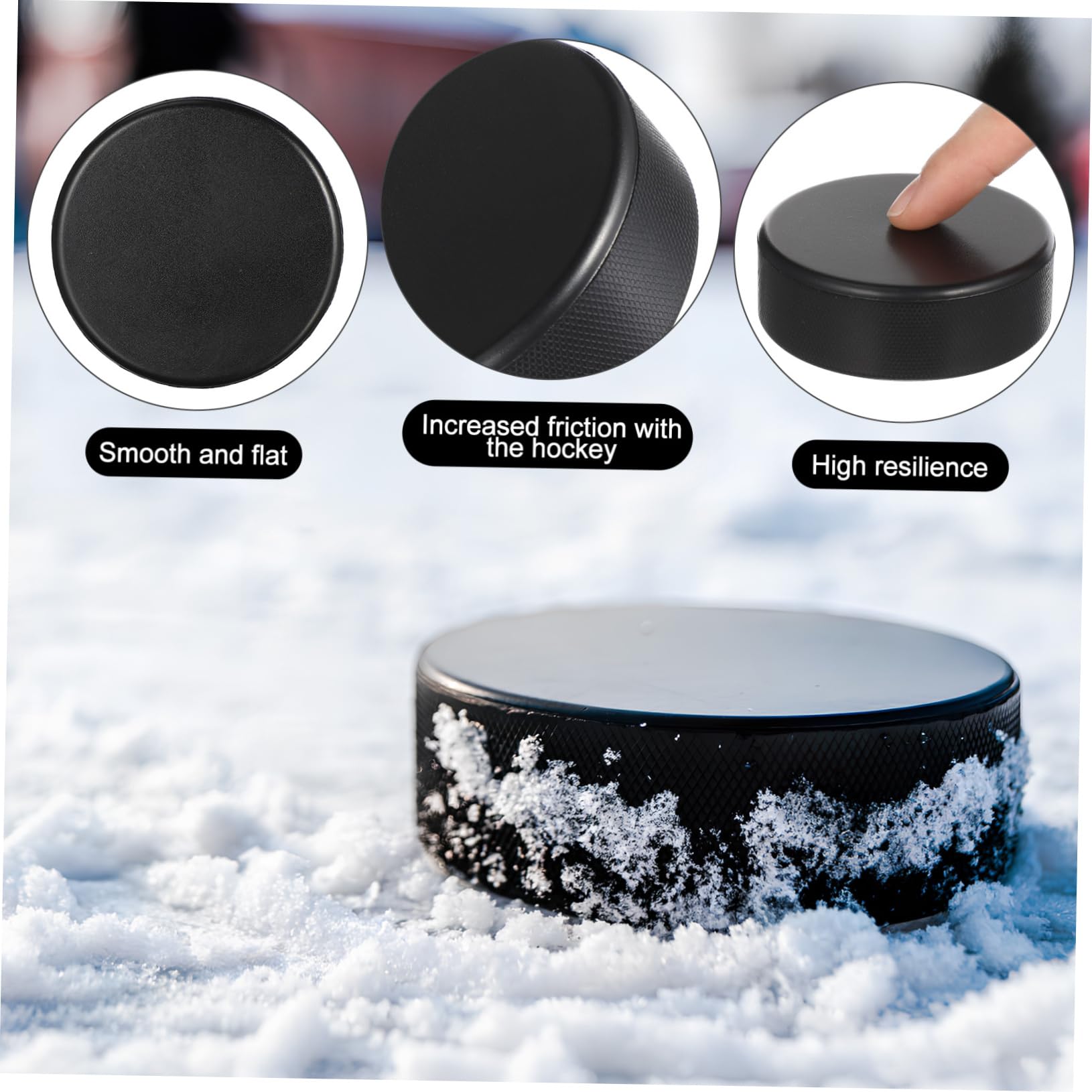 Palet flotter Pratique rondelles de Hockey en Mousse sélectionner des rondelles de Hockey sur Glace Puck Hockey en Salle rondelle de Hockey sur Glace Unité Centrale Noir