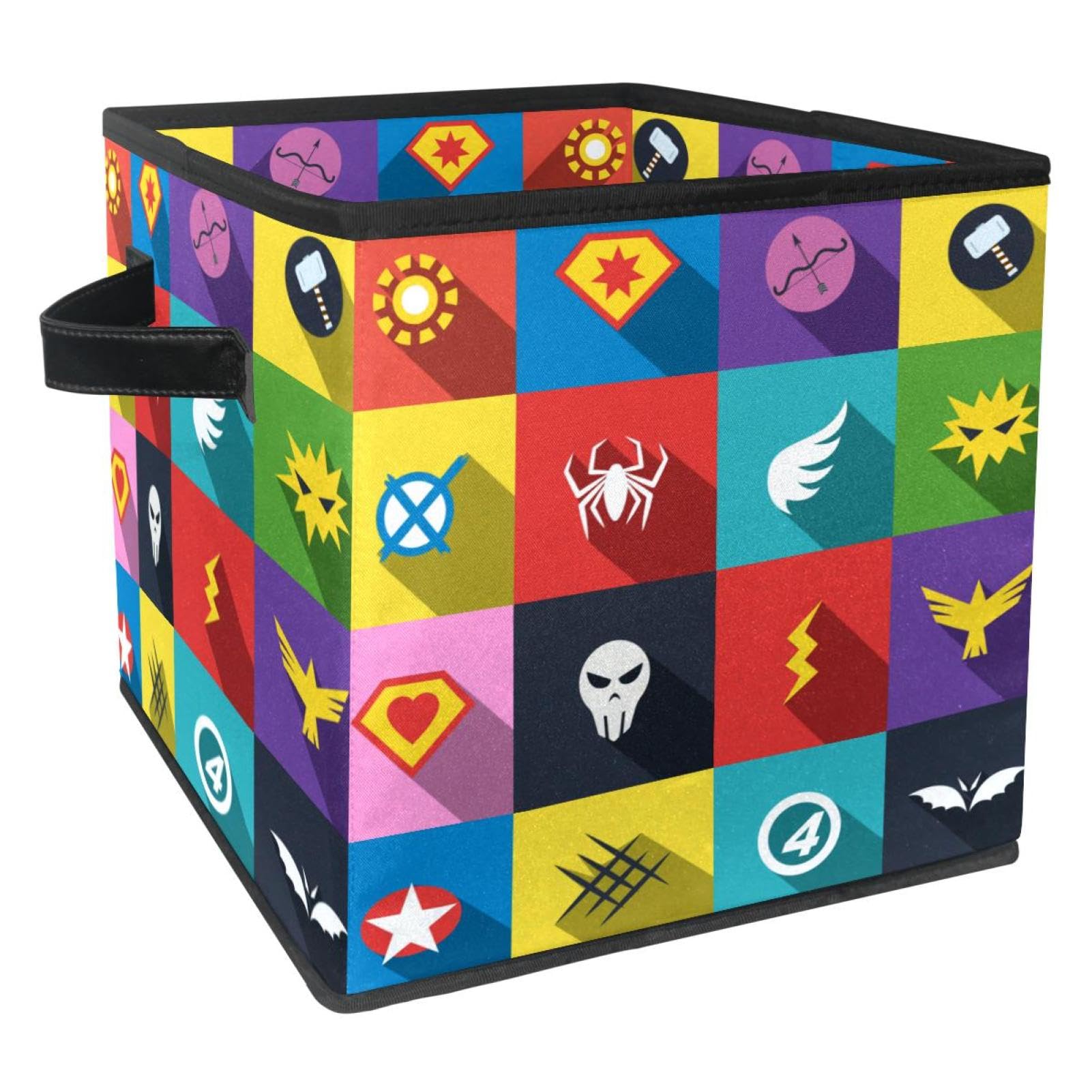 Cube organisateur bacs avec poignées pour jouets vêtements livres et maison