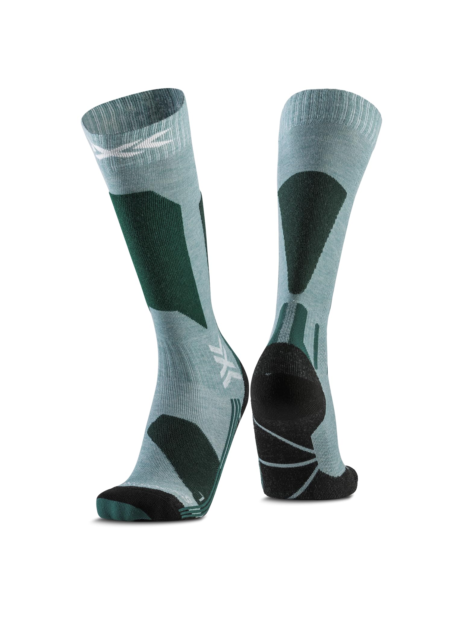 X-Socks Ski Discover OTC Donna - Calze da sci ad alte prestazioni, comfort ottimale, protezione avanzata e vestibilità superiore per un'esperienza di sci impareggiabile - Bianco/Grigio, 35-36