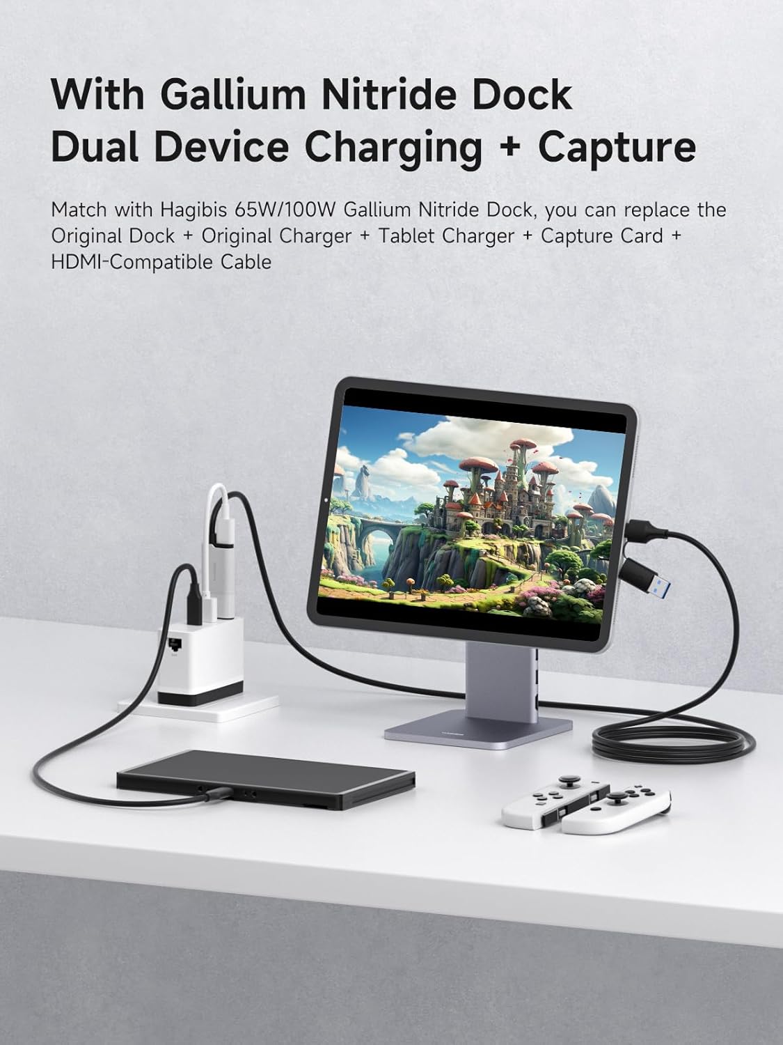 Hagibis capture card with Gallium Nitride Dock setup