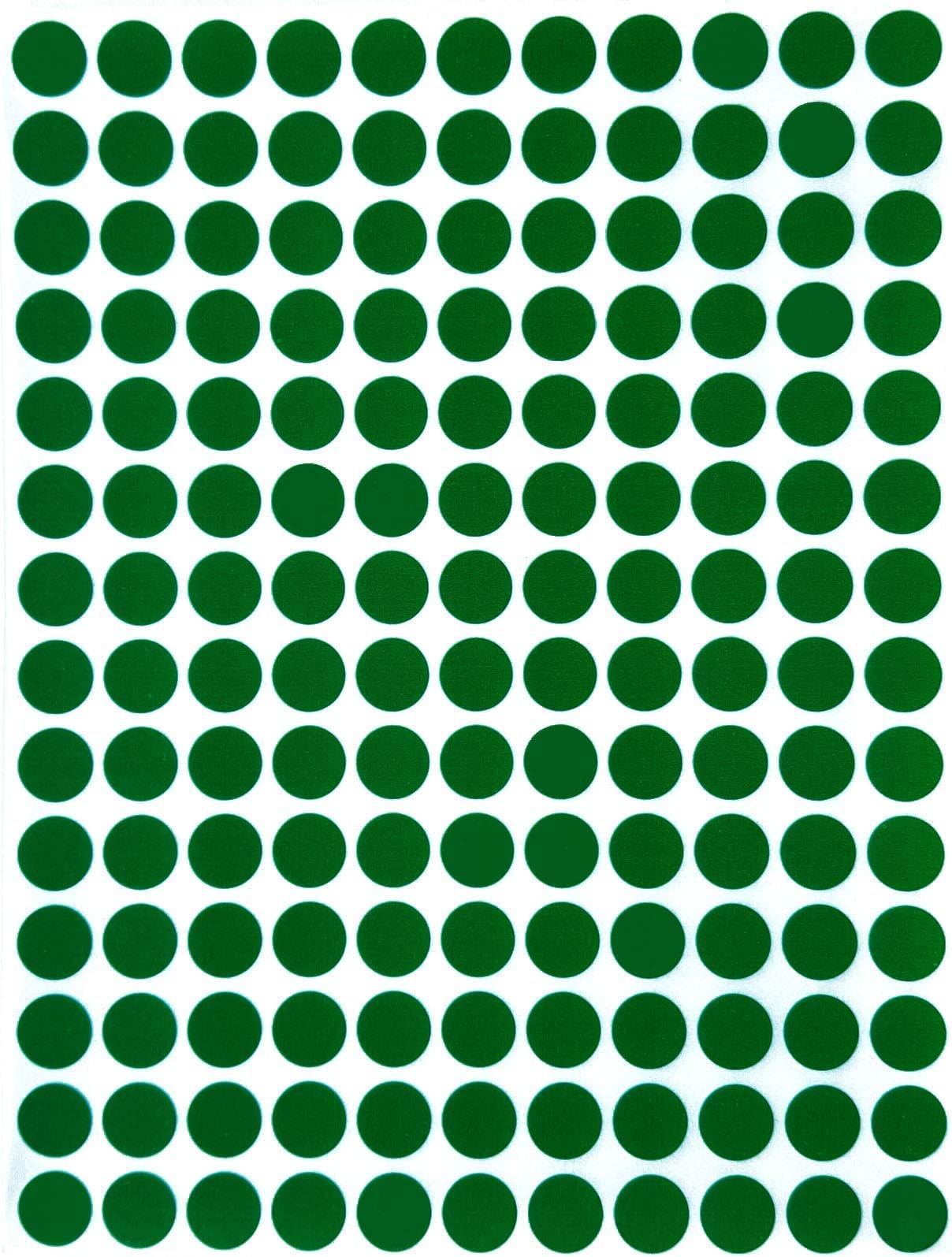 Royal Green Color Coding Labels 3/8" Round 10 mm - Dot Stickers - 0.375 inch rounds sticker - 2100 pack
