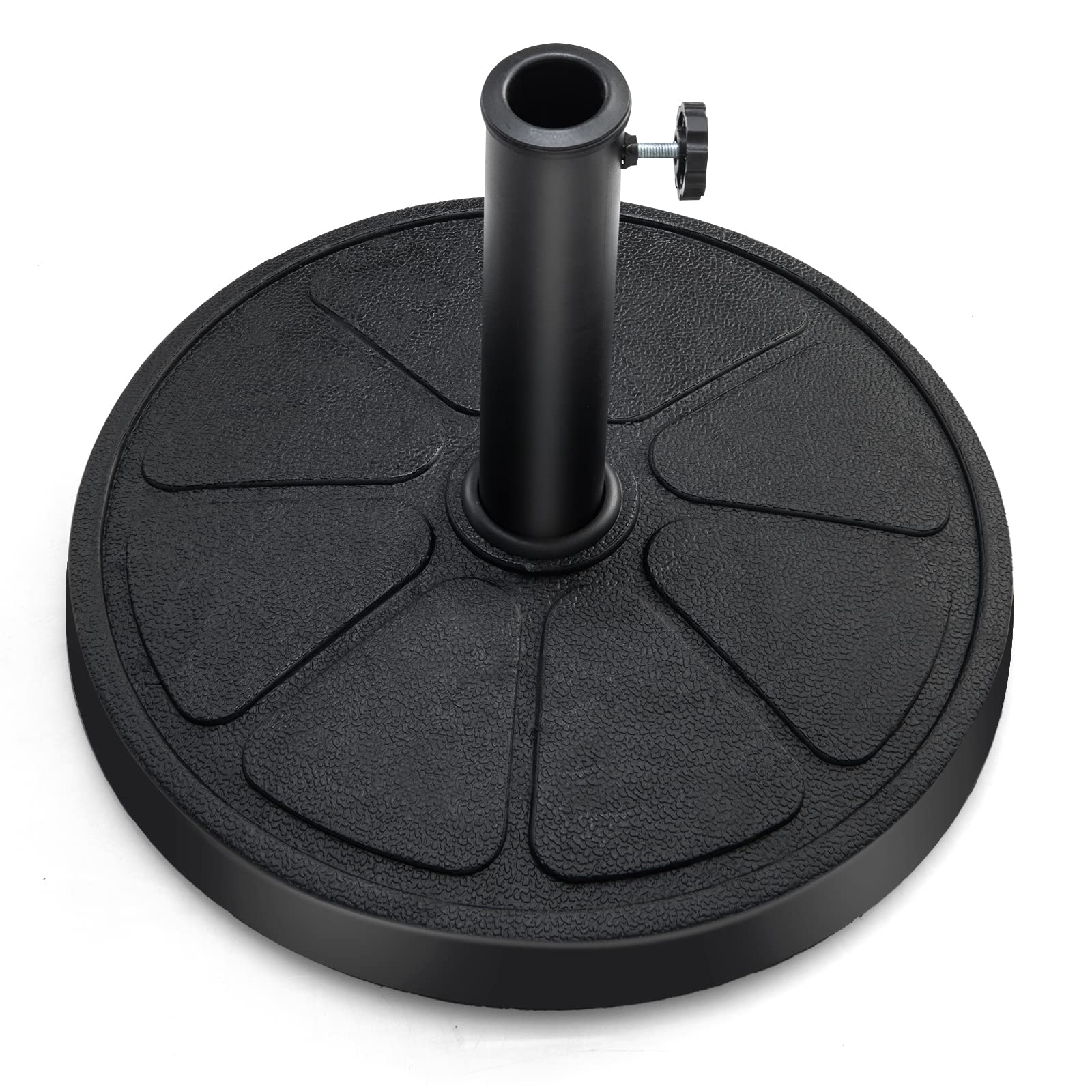 COSTWAY Soporte Sombrilla Terraza Exterior Apto 38mm 48mm, Base para Sombrilla de 14/18KG, Resina, Pie Sombrilla Jardin Terraza (45 x 35 cm)