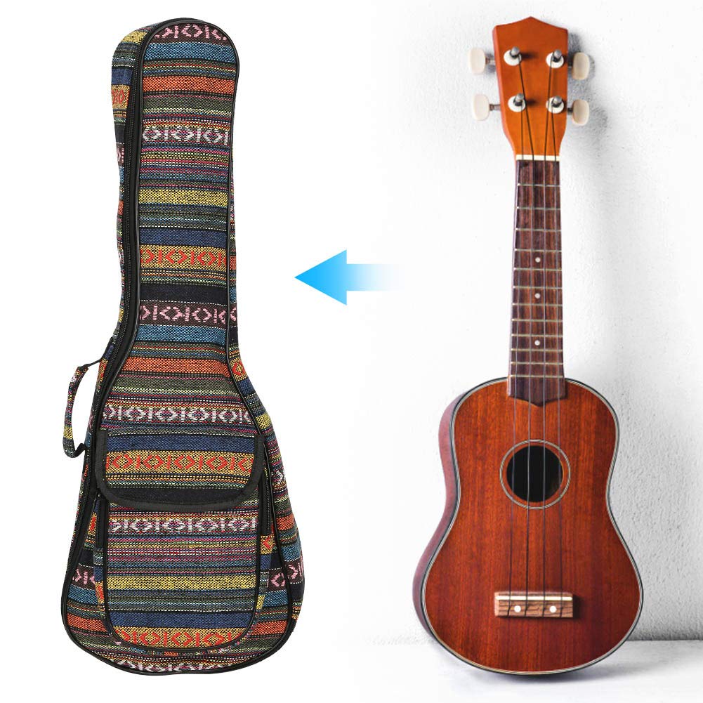 Borsa per ukulele Custodia per ukulele da concerto incorporata in cotone addensato con cinghie posteriori e laterali per ukulele a 4 corde Accessori Per Prestazioni
