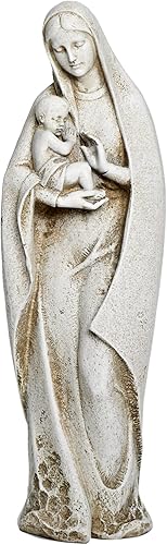 Joseph's Studio por Roman, Madonna y jardín infantil, colección de jardín, estatua religiosa, monumento, ángel, patrón (14x4x4)