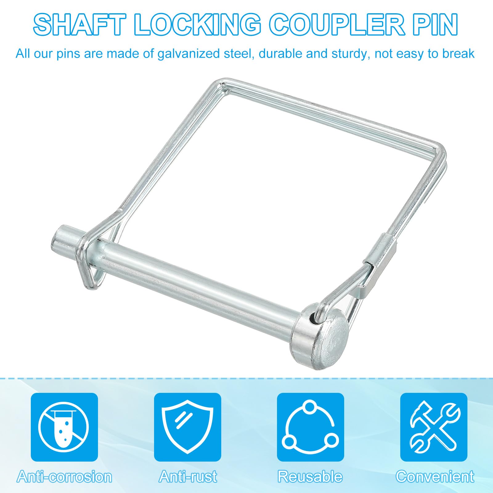 PATIKIL Trailer Coupler Pin 1/4x1-5/8x1.5"(D*L*IW) - Image 4