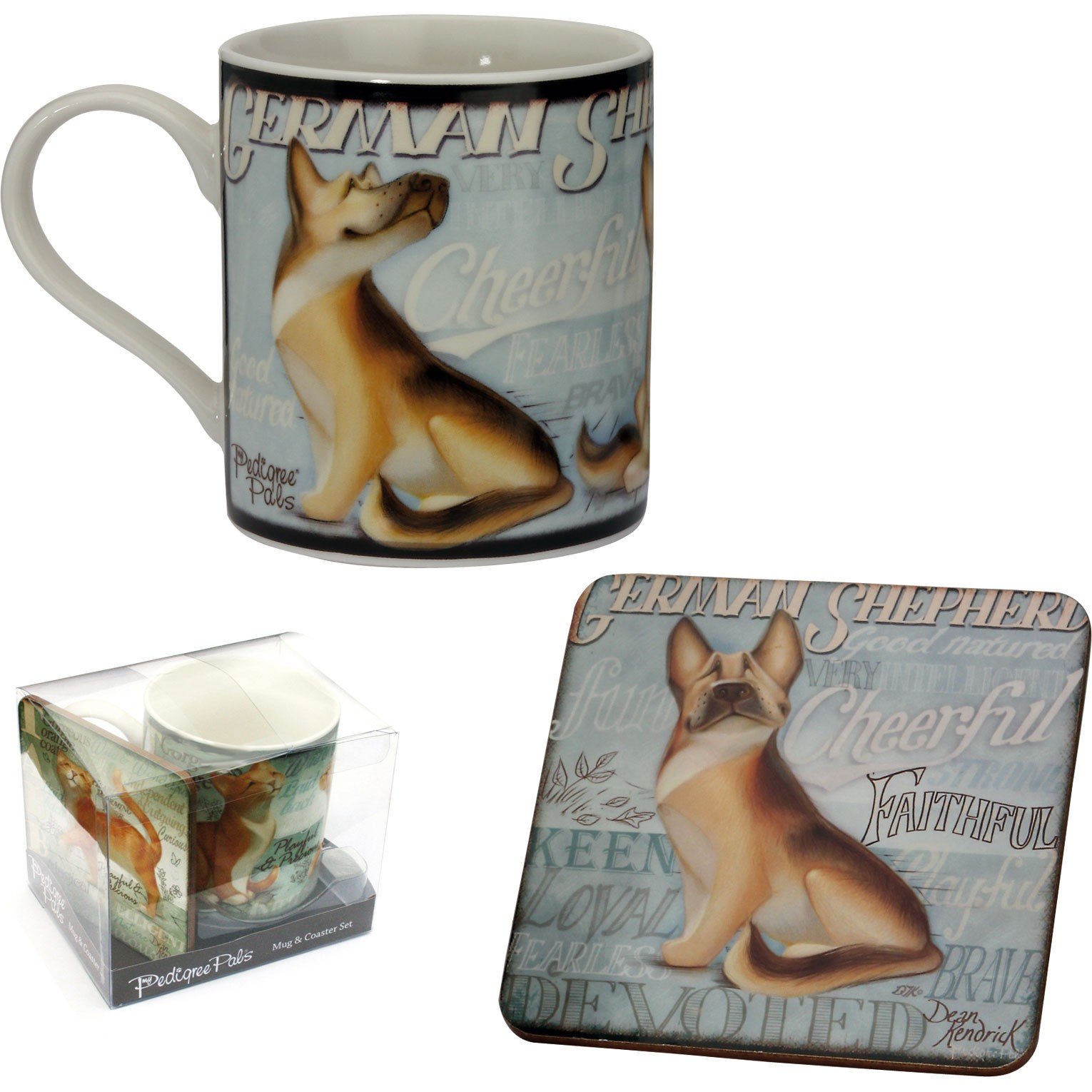 German Shepherd 8304 Mug & Coaster Set - My Pedigree Pals By Arora Design