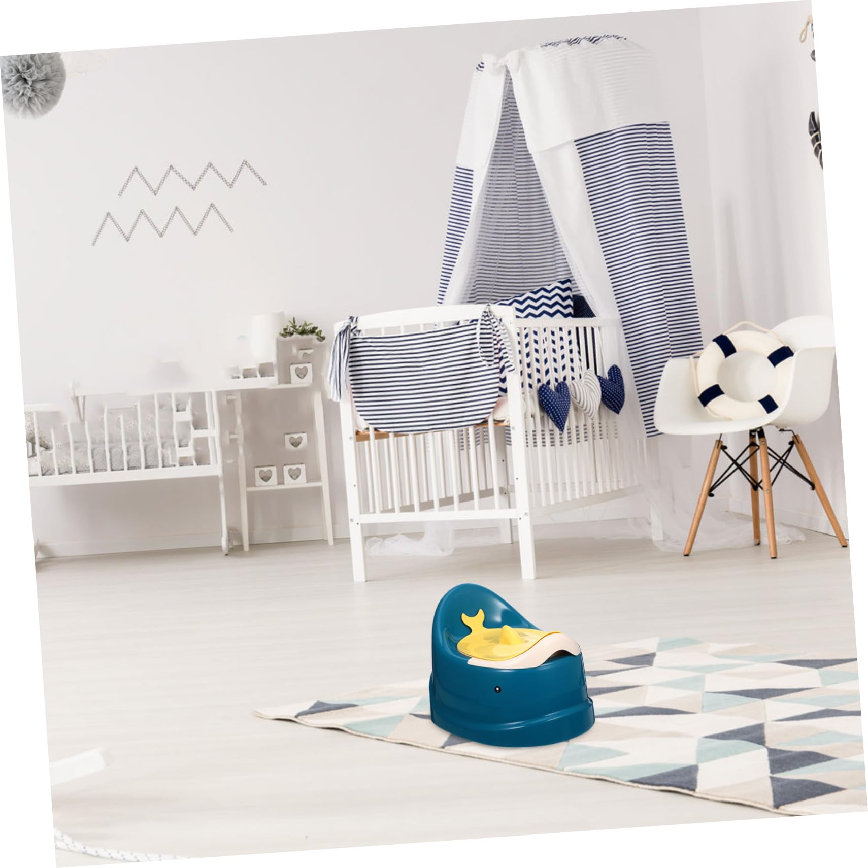 NOLITOY Vasino per Bambini Portatile in Pp Blu per Casa e Viaggio, Sedile Ergonomico per Addestramento al Vasino e Sviluppo Dell'autonomia dei Piccoli
