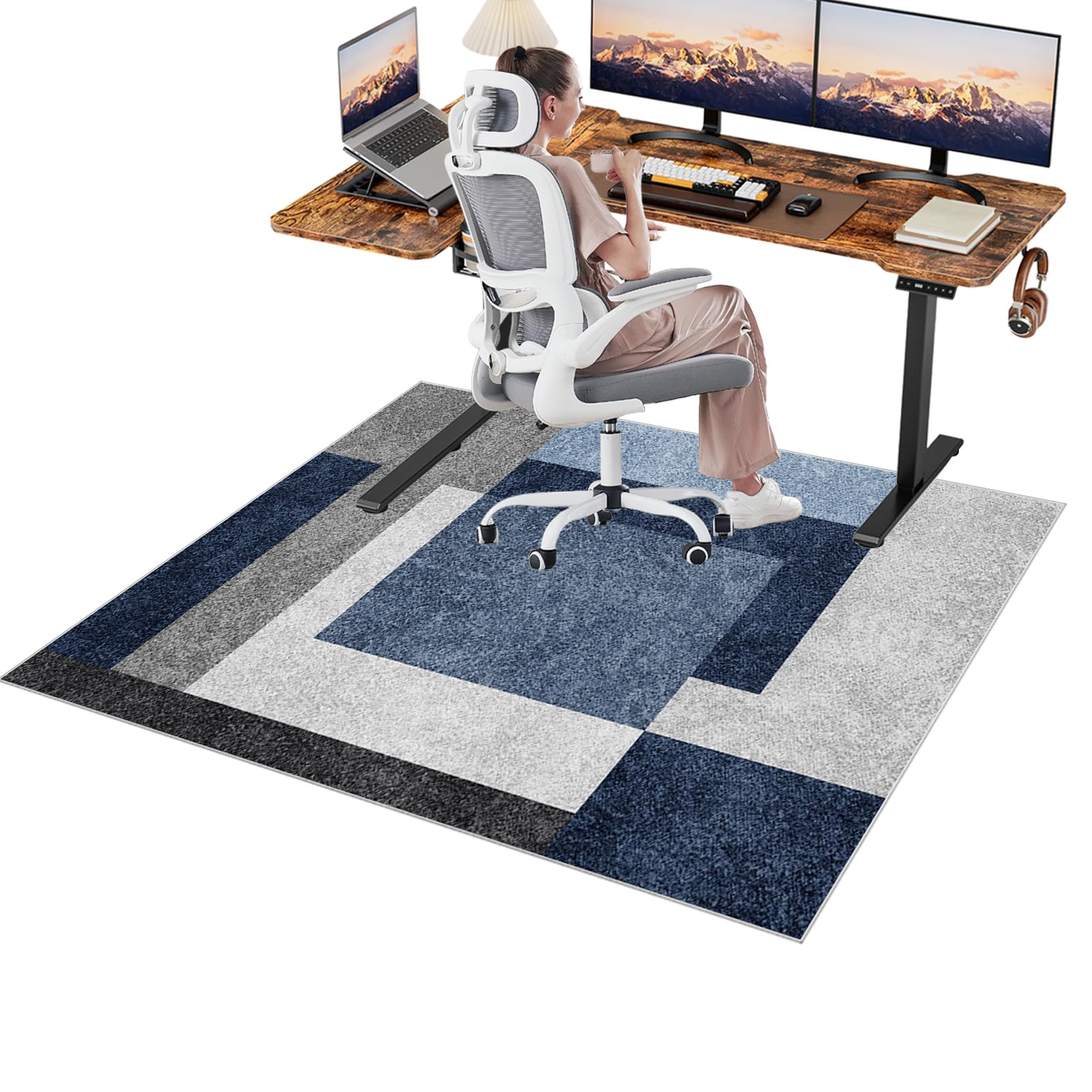 Heavy Duty Office Chair Mat 180 x 230 cm for Carpet Floor Protector for Office Chair Floor Mat Computer Desk Chair Mat for Hard Floor Carpet Protector Chair Mat Gaming Chair Mat for Hardwood Floor