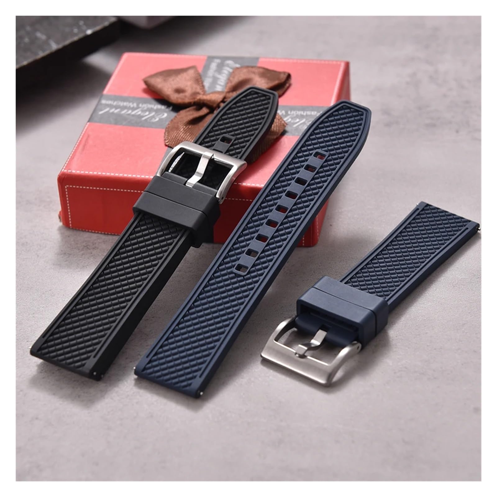 Cinturino per orologio in gomma FKM 18mm 20mm 22mm 24mm Cinturini a sgancio rapido a forma di proiettile Braccialetti impermeabili per immersione