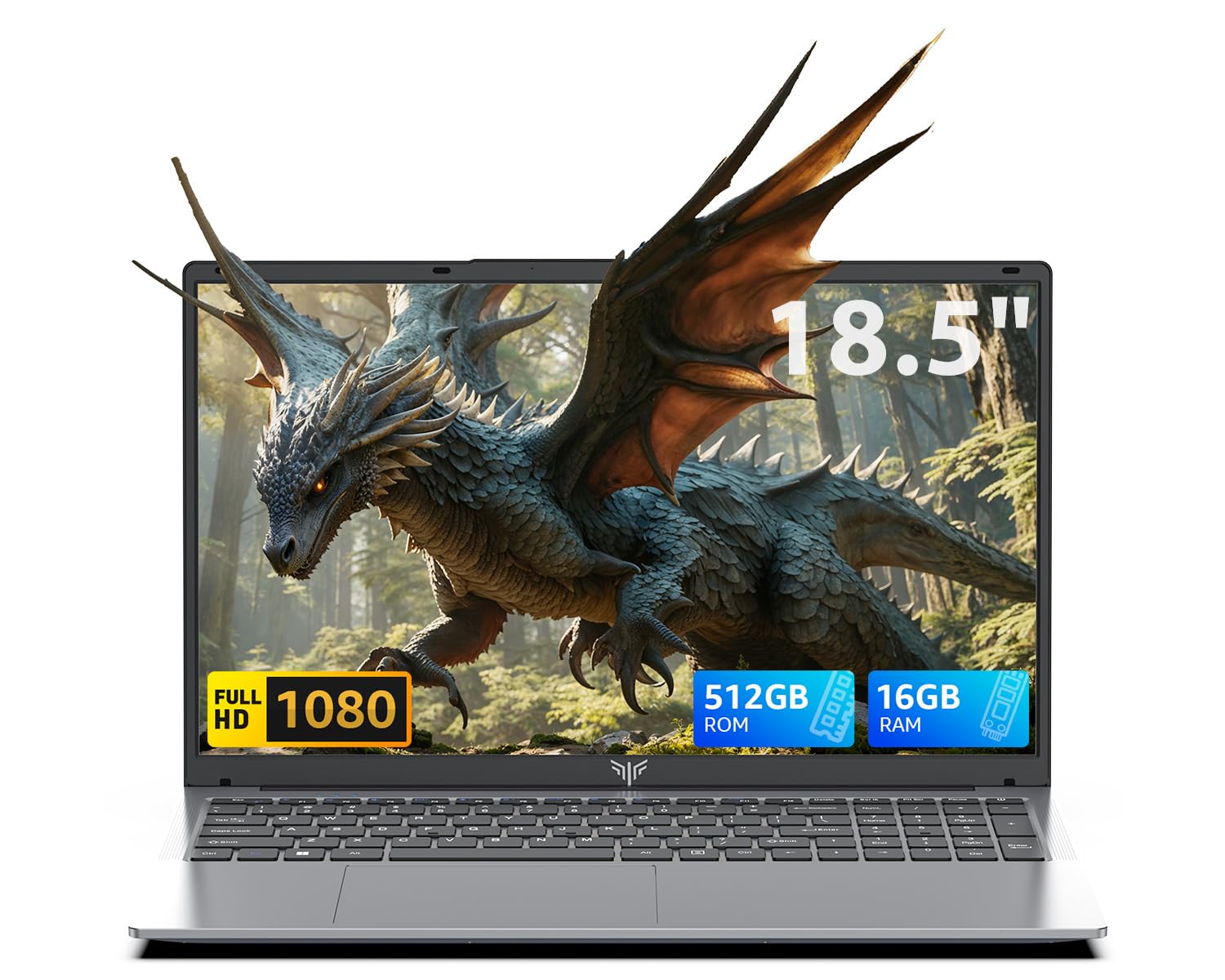 18.5 inch Laptop, 2026 Laptop, 16GB RAM 512GB SATA SSD, Ιntel N150 Processor(Up to 3.6GHz), Laptop Computer, 1080 FHD Display for Business & Students, 8000Mah Battery, Wi-Fi