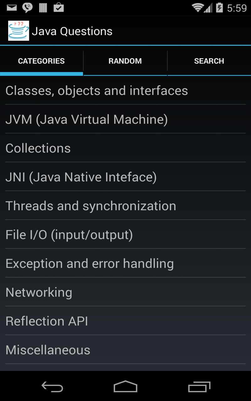 Java Questions - App on Amazon Appstore
