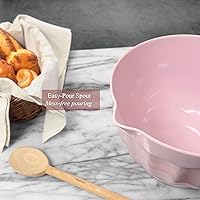 Vista 24 de UPware Latte Style Melamine Batter Bowl with Pour Spout, Handle and Non-Slip Base, Grip Handle for Easy Mix and Pour, Home Essentials Cooking and