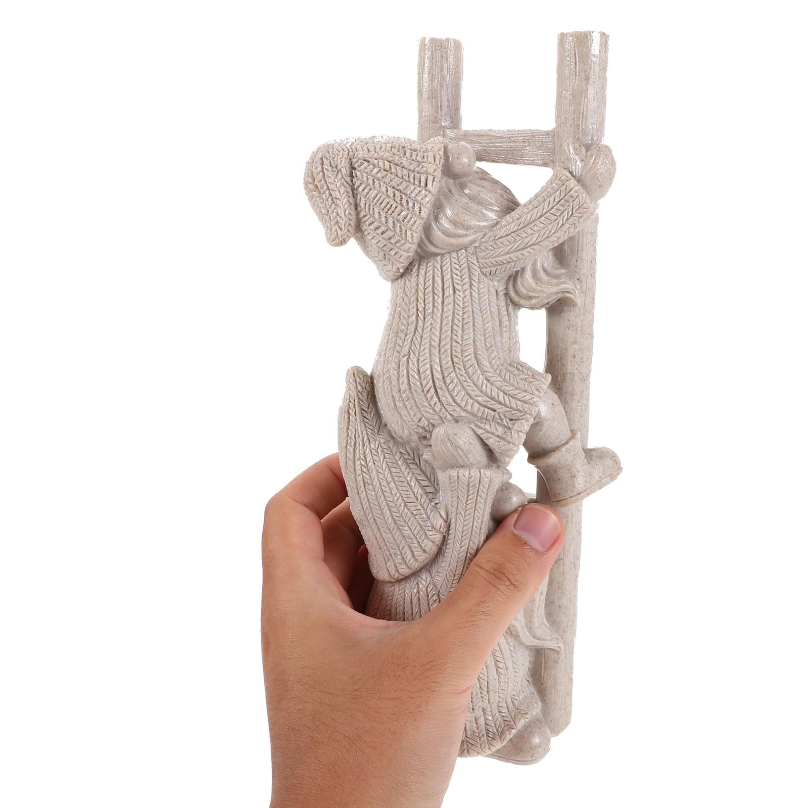 Homoyoyo Statue de GNOME de Jardin en Résine Résistante aux Intempéries Figurine Murale D’Homme Grimpant Compacte Décoration Extérieure pour Patio Balcon et Espace Vert
