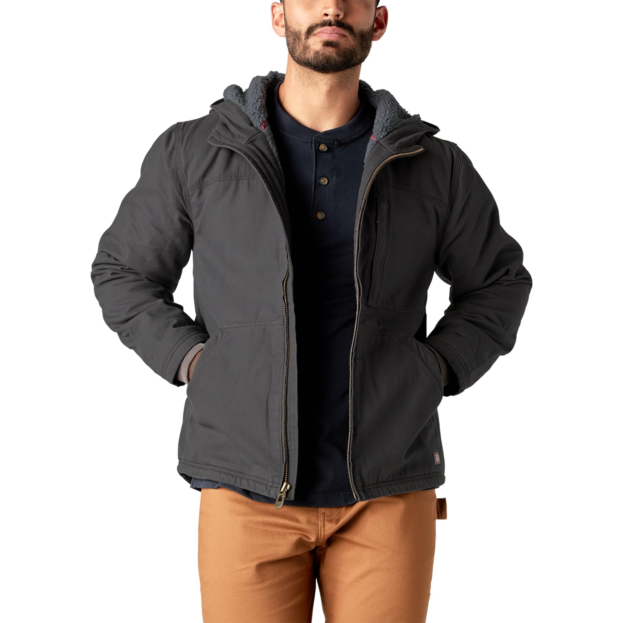 Dickies Mens Duck Canvas High Pile Fleece Lined Jacket