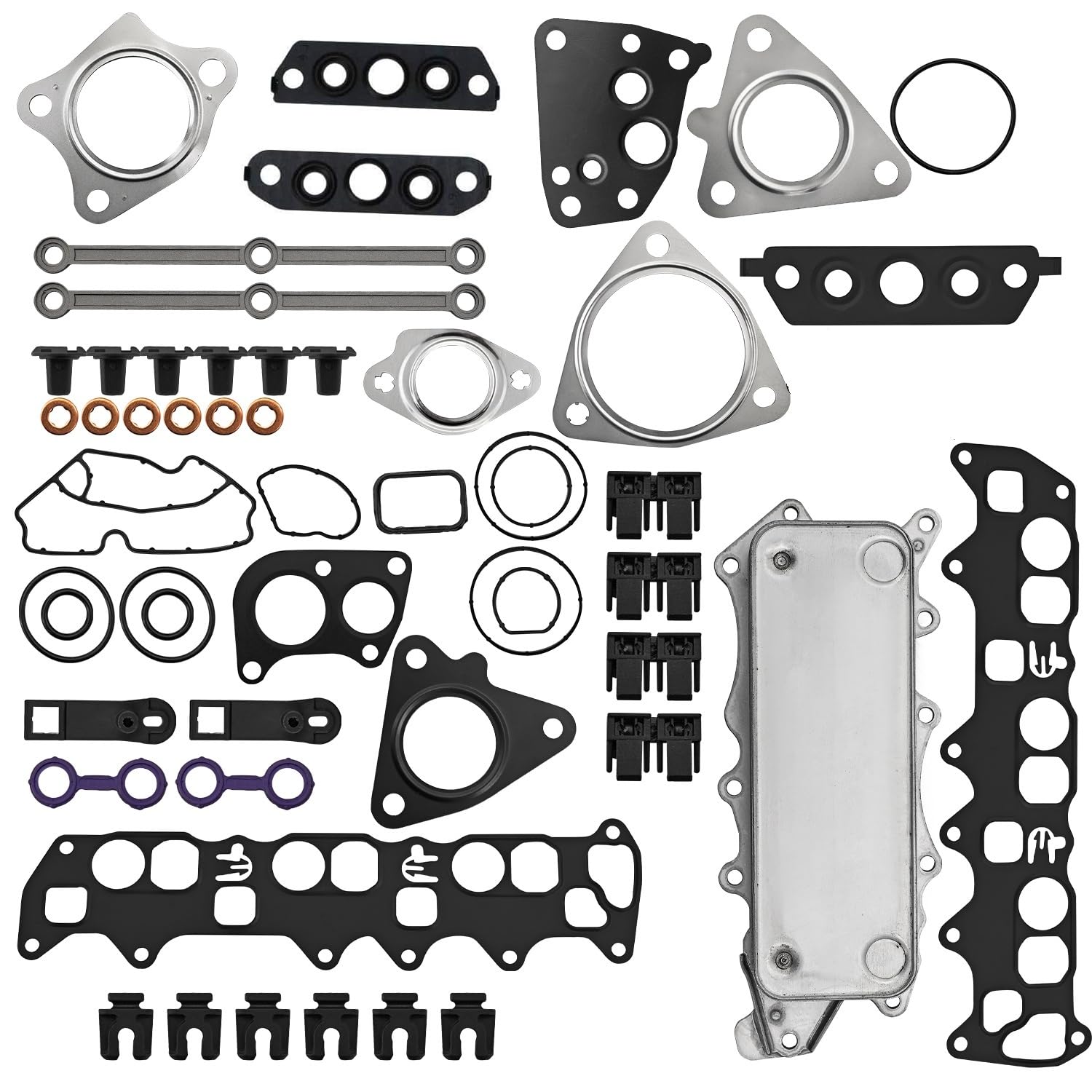 OM642 Ölkühler Dichtungssatz Kompatibel mit Mercedes Ml320 W164 W204 | ölkühler + dichtungssatz für mercedes W203 W204 W211 W212 W213 M272 OM642 6420903237 A6420907737