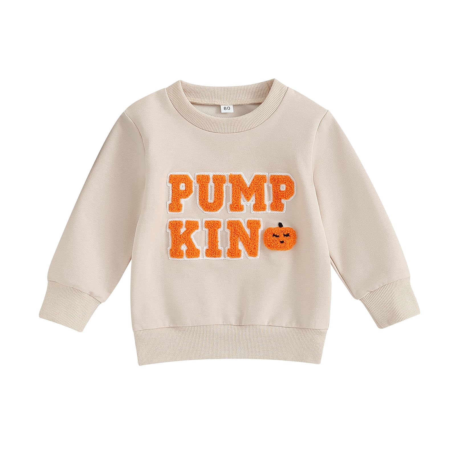Halloween Baby Clothes Toddler Girl Boy Halloween Outfit Pumpkin Sweatshirt Shirt Crewneck Sweater Fall Outfit (Halloween Pumpkin Shirt, 3-4 Years)