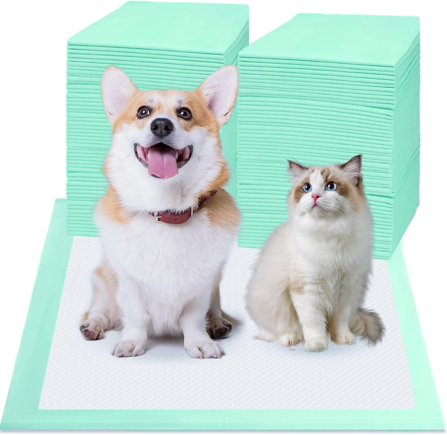 50 Stück PIPI Matten für Hunde, 60 x 90cm Welpen Unterlagen, Trainingspads mit Schnell Trocknender Oberfläche, Einmalunterlagen Auslaufsicheres 5-Lagiges Design Puppy Pads