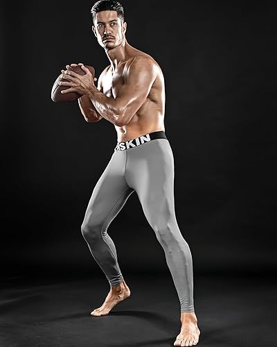 Miniatura 4 de DRSKIN Paquete de 5, 4, 3 o 1 pantalones de compresión para hombre, mallas deportivas, capa base, para correr, entrenamiento atlético, yoga activo