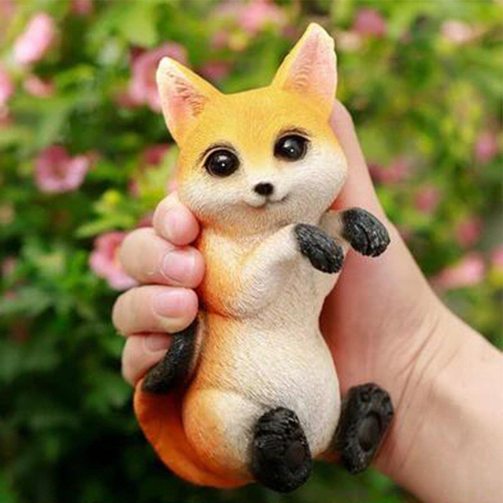3 estatuas de animales pequeños, modelo de resina, decoración de escritorio