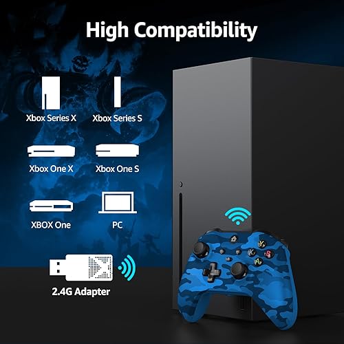Miniatura 2 de IWGAME Wireless Controller for X-BOX, Gaming Controller Support Turbo3.5MM Audio JackDual Vibration, Controller Compatible with X-BOX One One SX,