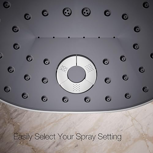 Miniatura 5 de KOHLER 26290-CP Statement - Cabezal de ducha multifunción, montaje en pared, 3 ajustes de pulverización, 2.5 GPM, cromo pulido