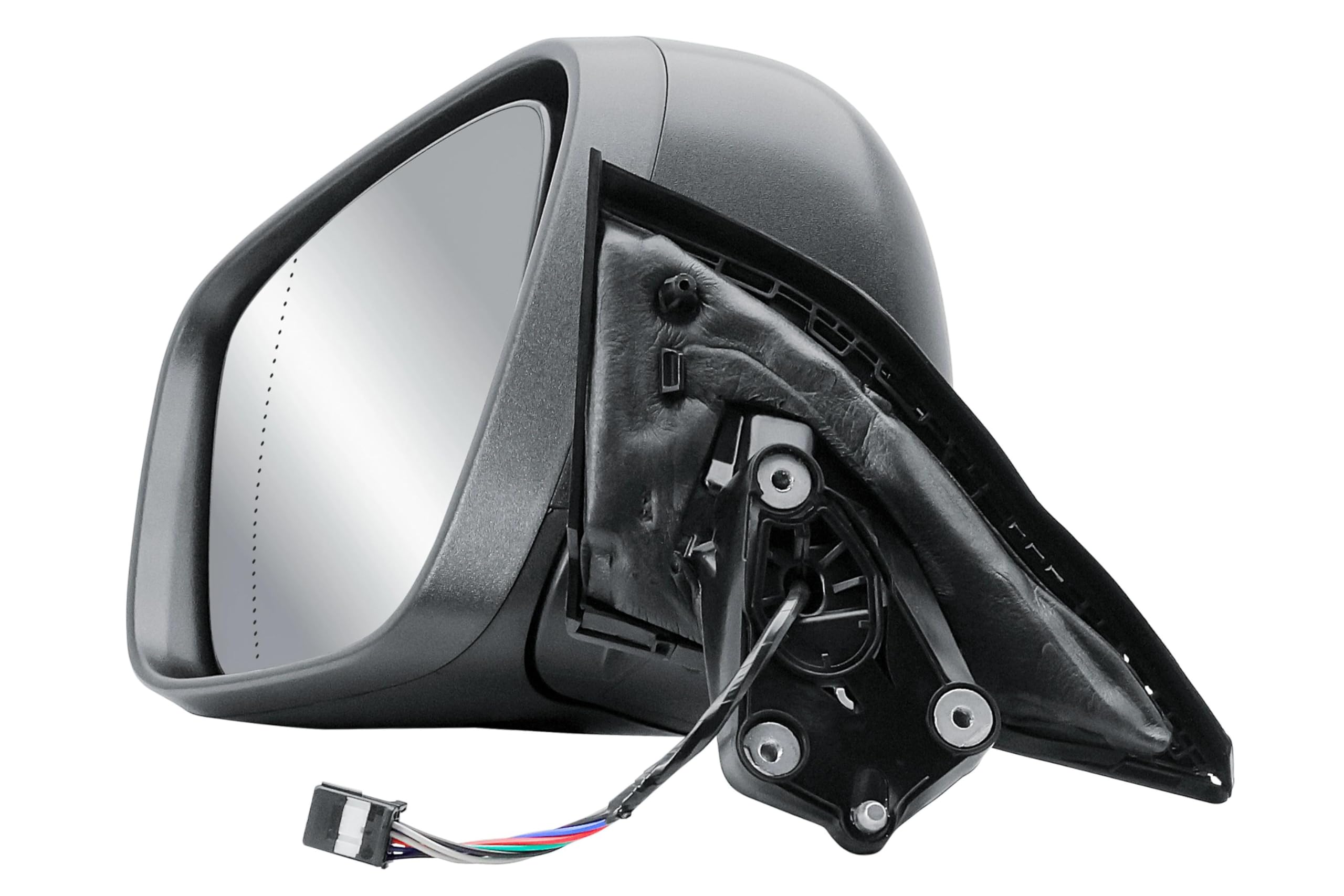 Espejo exterior izquierdo lado conductor electrico y calefactable plegable manual con cubierta texturizada trasera para Renault Kangoo Nissan Townstar Mercedes Citan 2023-2026