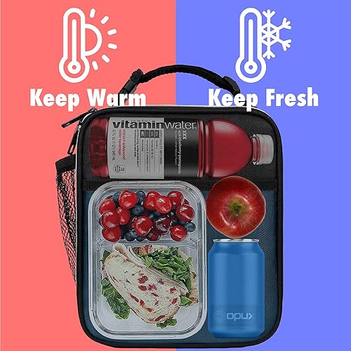 Miniatura 9 de OPUX lonchera aislada de alta calidad  Bolsa de almuerzo escolar suave hermética para niños y niñas  Durable y reutilizable como lonchera de trabajo