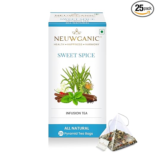 Sweet & Spice Infusion Tea Bag - 25 Pyramid Tea Bags - Herbal Tea - Caffeine Free