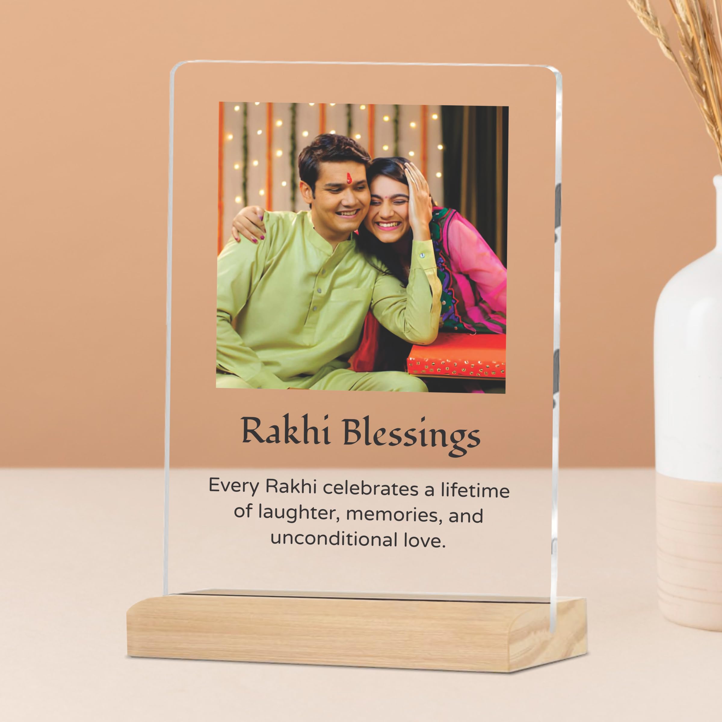 Amazingily Customized Photo and Text Message With Wooden Stand | Personalised Printed Photo Frame | Gift | Birthday | Anniversary (Transparent, Acrylic, 6 * 9 Inches),Tabletop-image-19