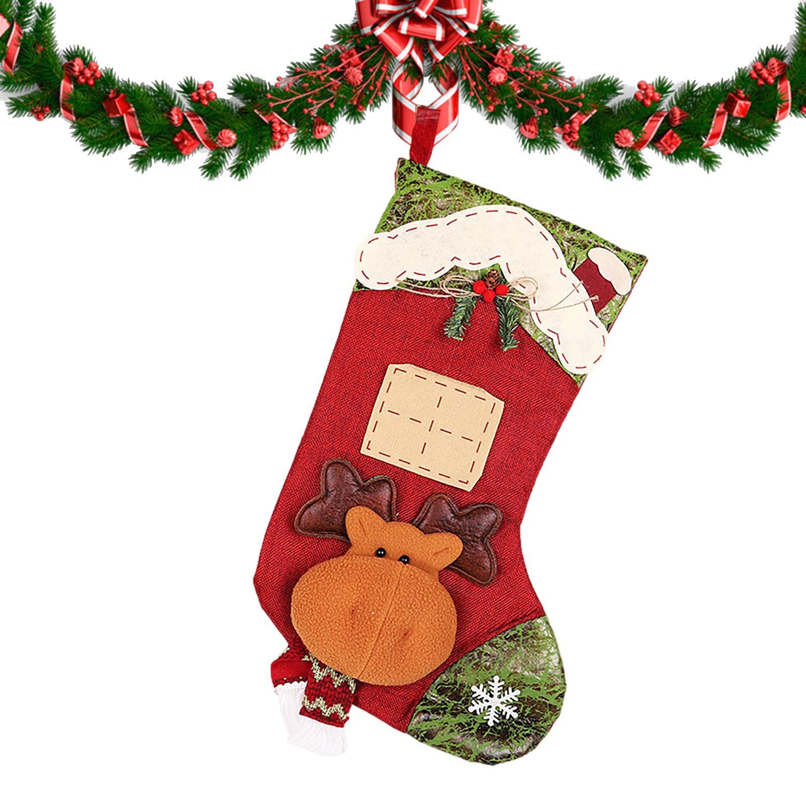 Amazon.co.jp: 大きなクリスマス ストッキング, 装飾的な暖炉の吊り