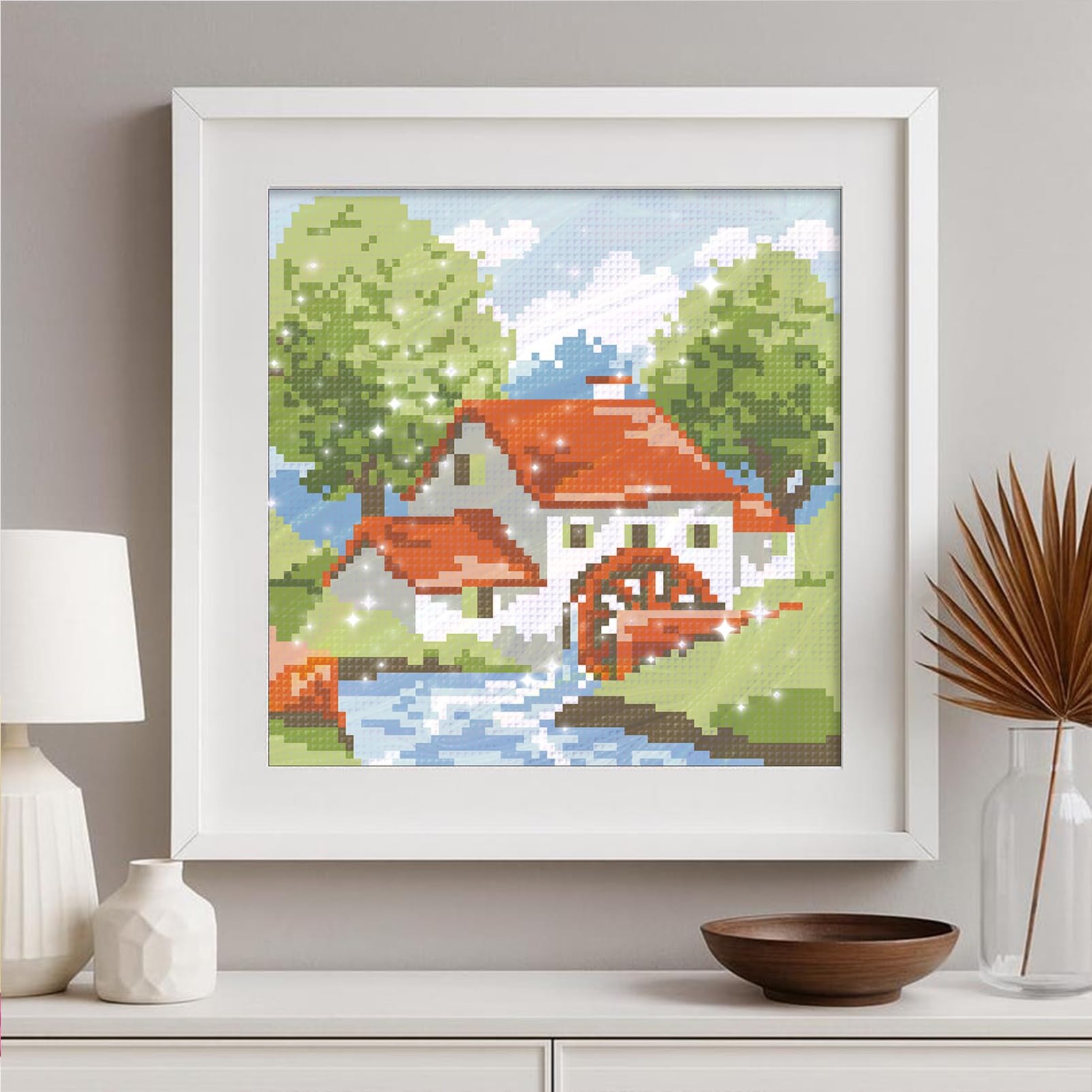 Kit di ricamo da ricamo con perline colorate per principianti arte e tempo libero creativo decorazione da parete casa