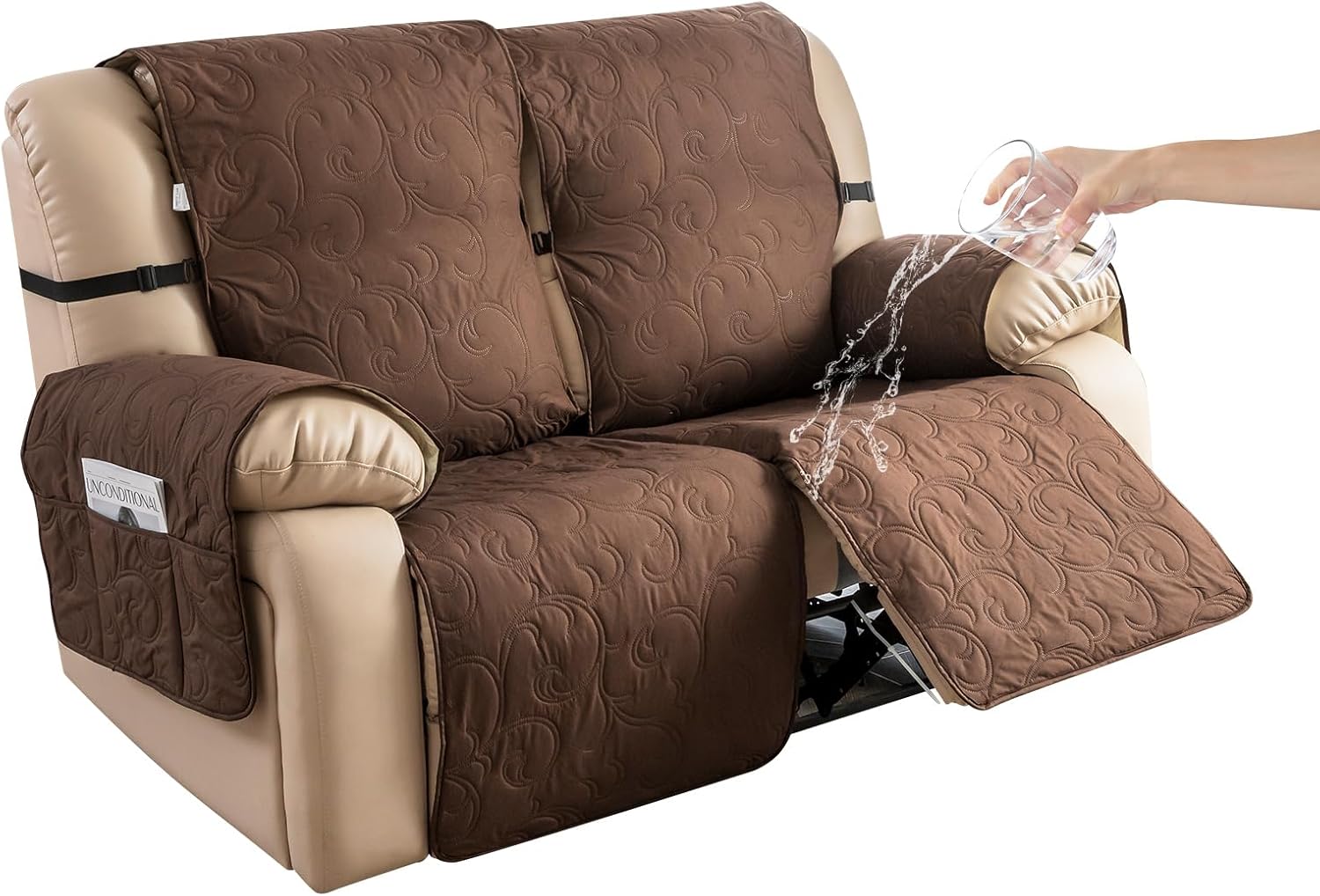 Genina Couch Covers for 2 Cushion 100 Waterproof Couch