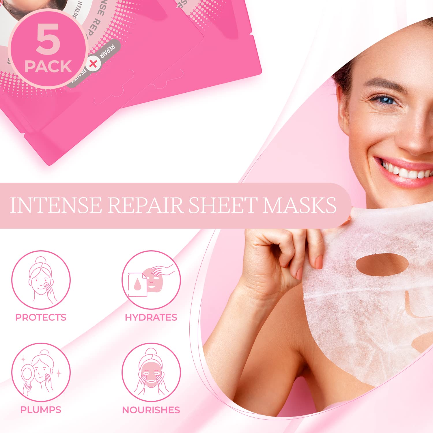 Amazon.com : Repair Beauty Hyaluronic Acid & Vitamin E Sheet Face