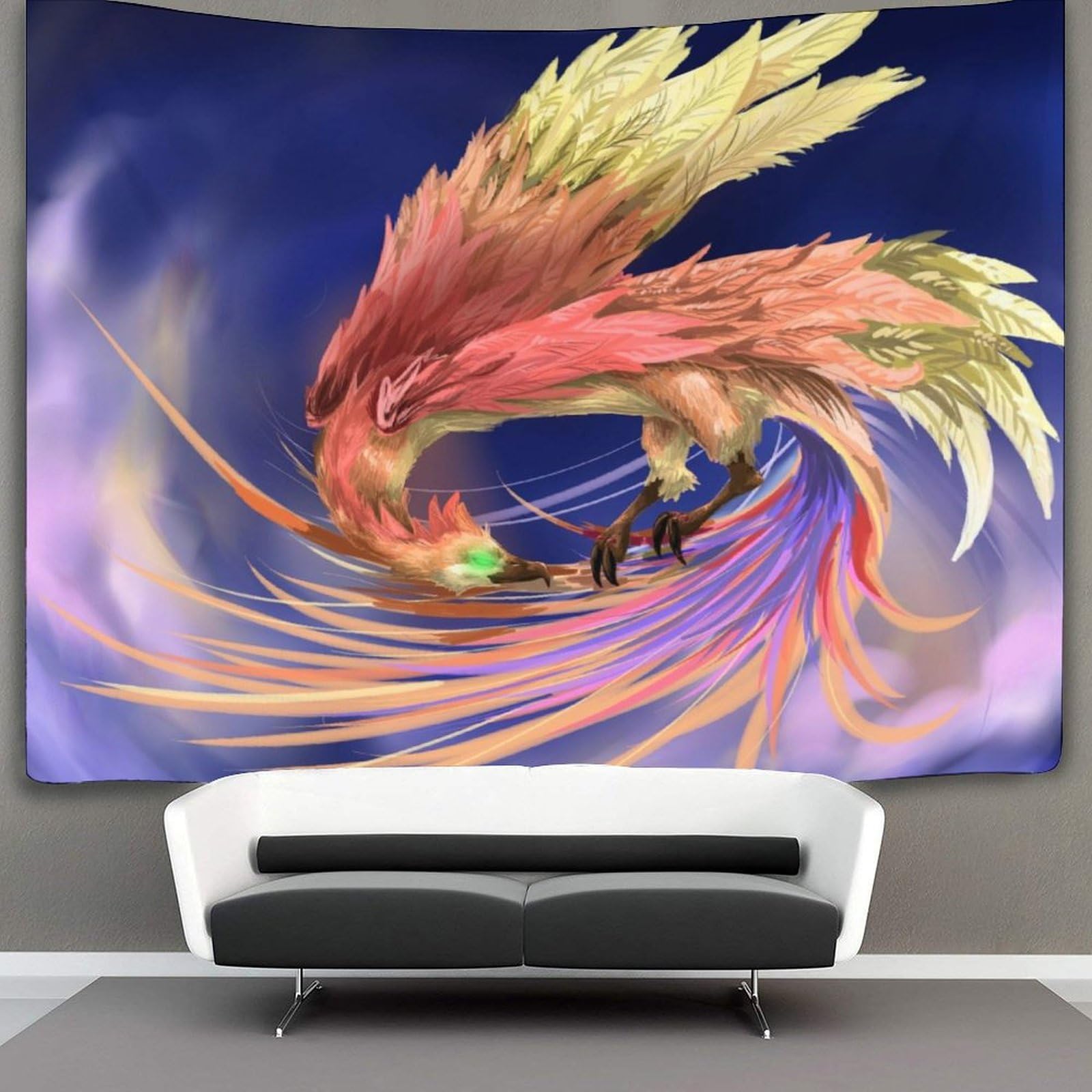 kaiyun Fantasy Phoenix Tapestry Bedroom Aesthetic Indie Wall Room Decor Holidays Wall Hanging,Wall Art 70cmx100cm