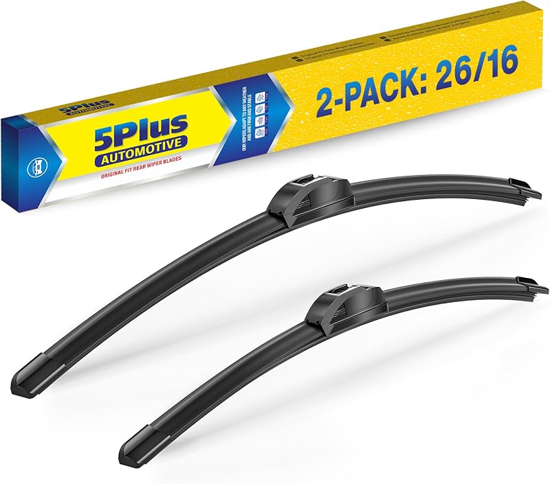 Palhetas do limpador de para-brisa dianteiro 5 PLUS para Toyota Corolla, RAV4, Venza e bZ4X – 26 e 16 polegadas, conjunto com 2