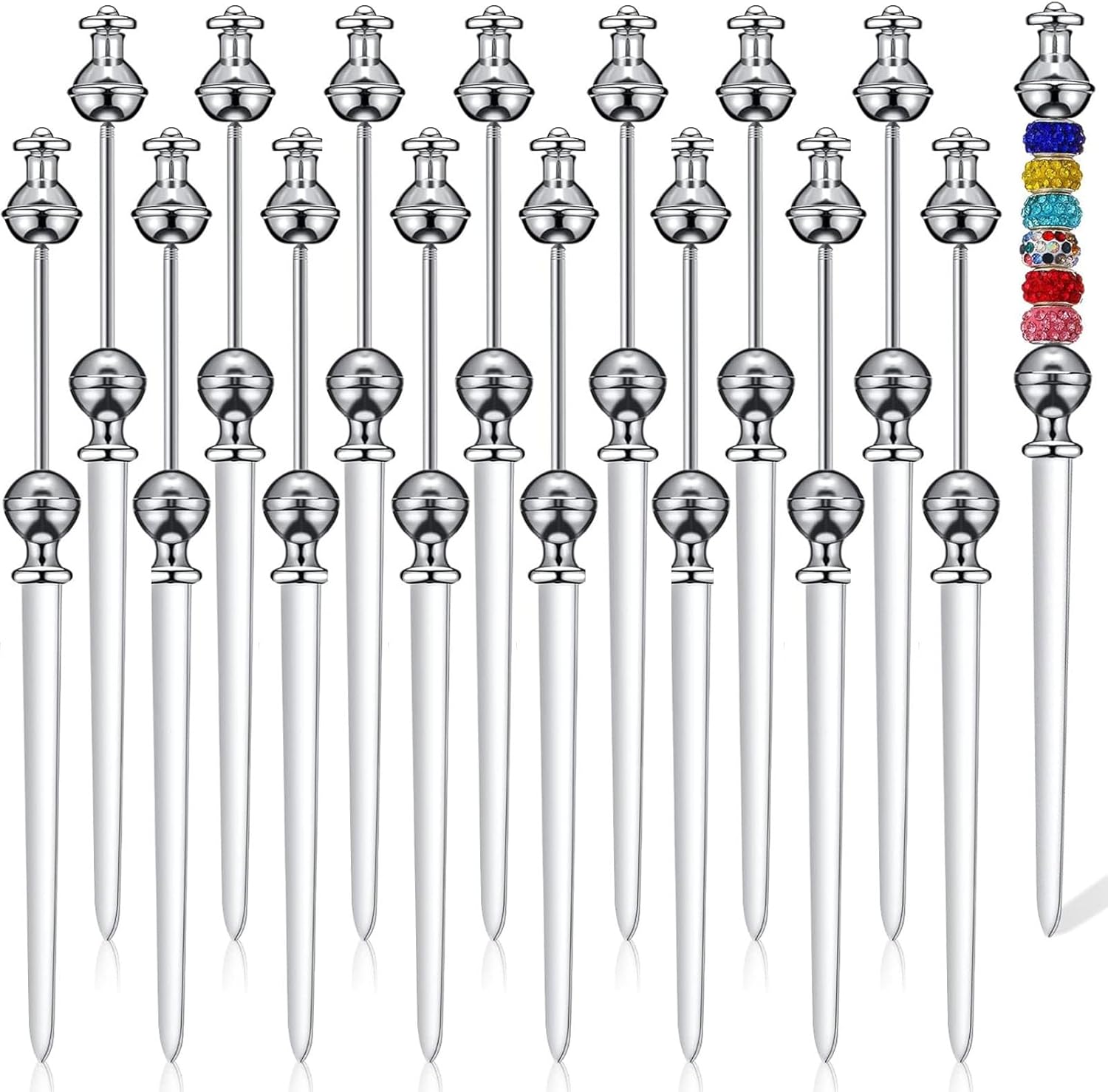 16 Pcs Beadable Letter Opener Metal Letter Opener Envelope Opener Knife Beadable Letter Opener Stainless Steel Envelope Opener Slitter for Gift Office Home DIY Supplies