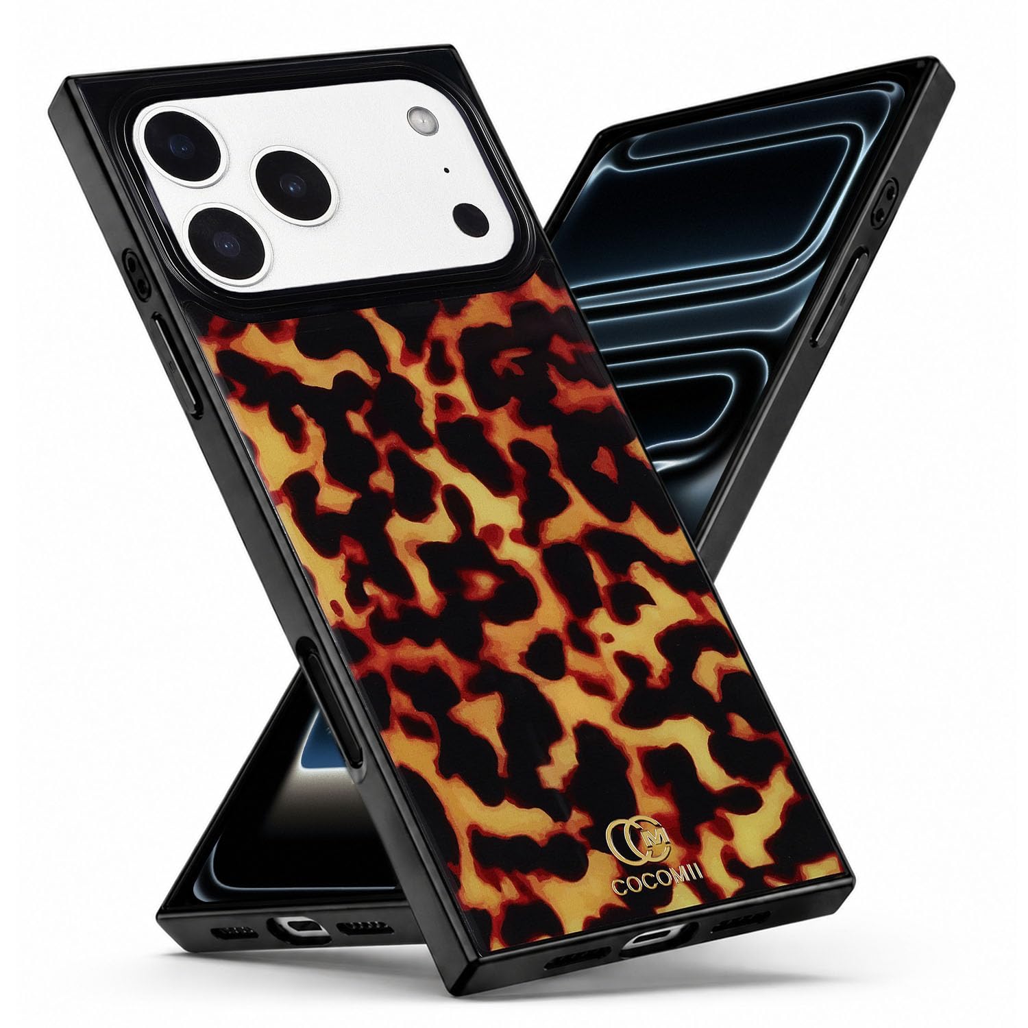 COCOMII Rectangle for iPhone 18 Pro Max/17 Pro Max Case, Amber Tortoise