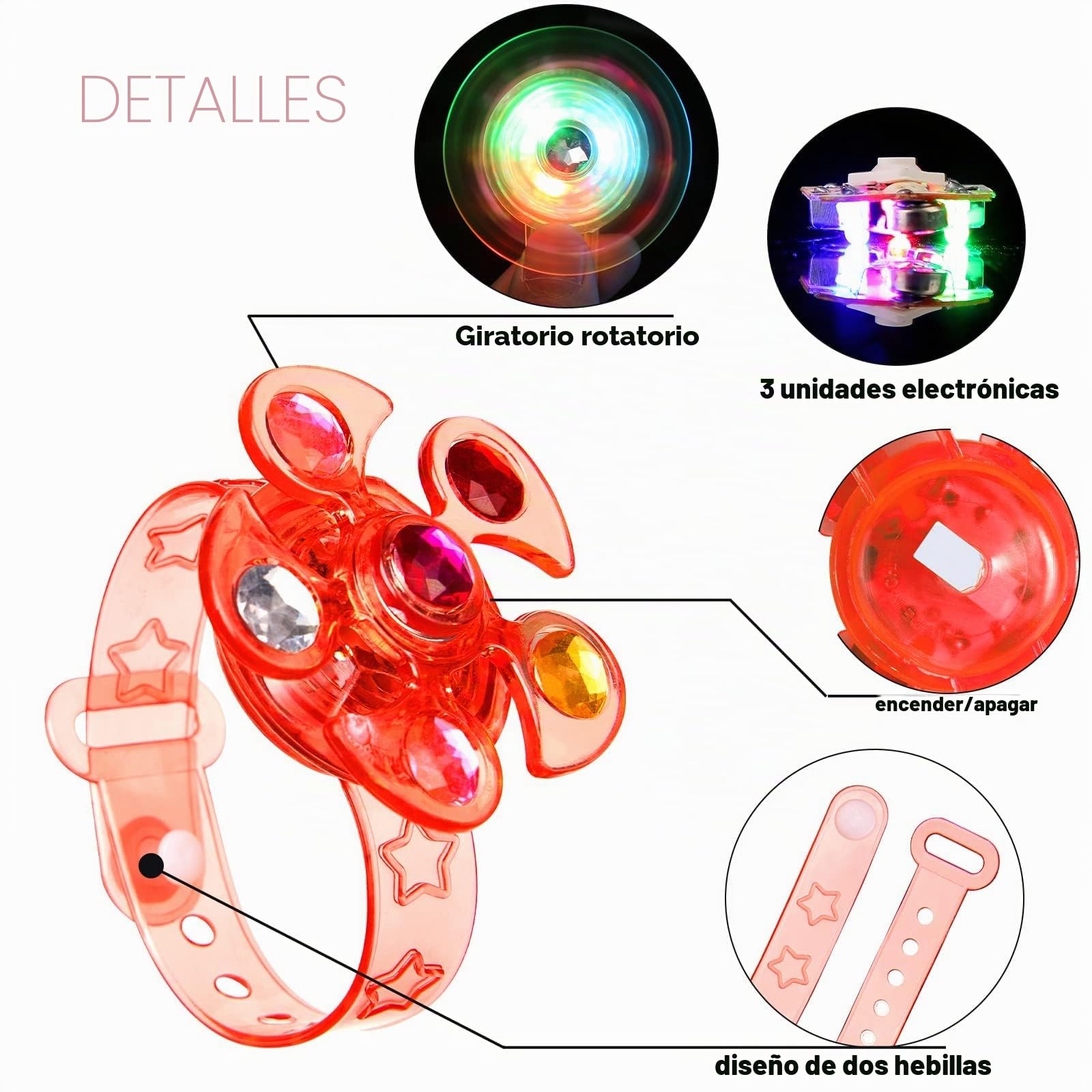 SCIONE Suministros de fiesta para niños, juego de 24, para rellenar bolsa de regalo, pulsera con luz LED que brilla en la oscuridad, accesorios para cumpleaños, San Valentín, Halloween, Navidad