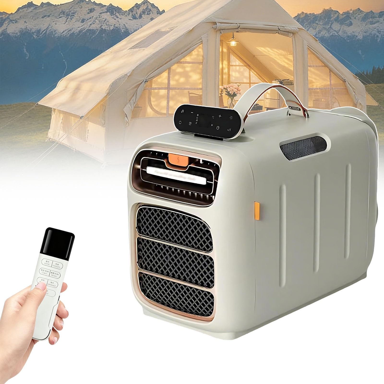 4700BTU Portable Camping Air Conditioner, Temperature Adjustment 16-32°C, 3 Fan Speeds, 140 Sq. Ft, for Tents,Outdoor and Home Use