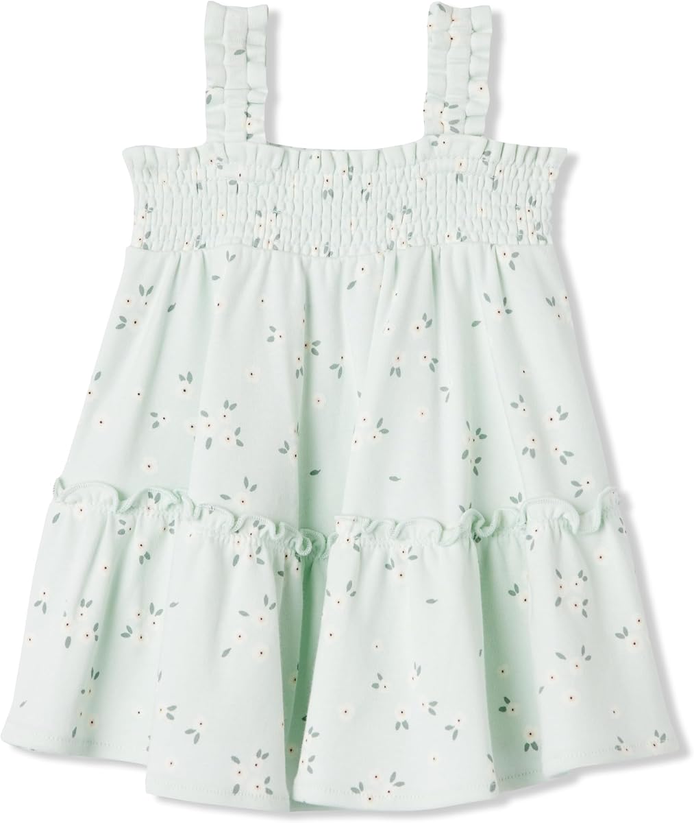 Amazon Essentials x Sofia Grainge Vestido de algodón fruncido para niños pequeños y bebés