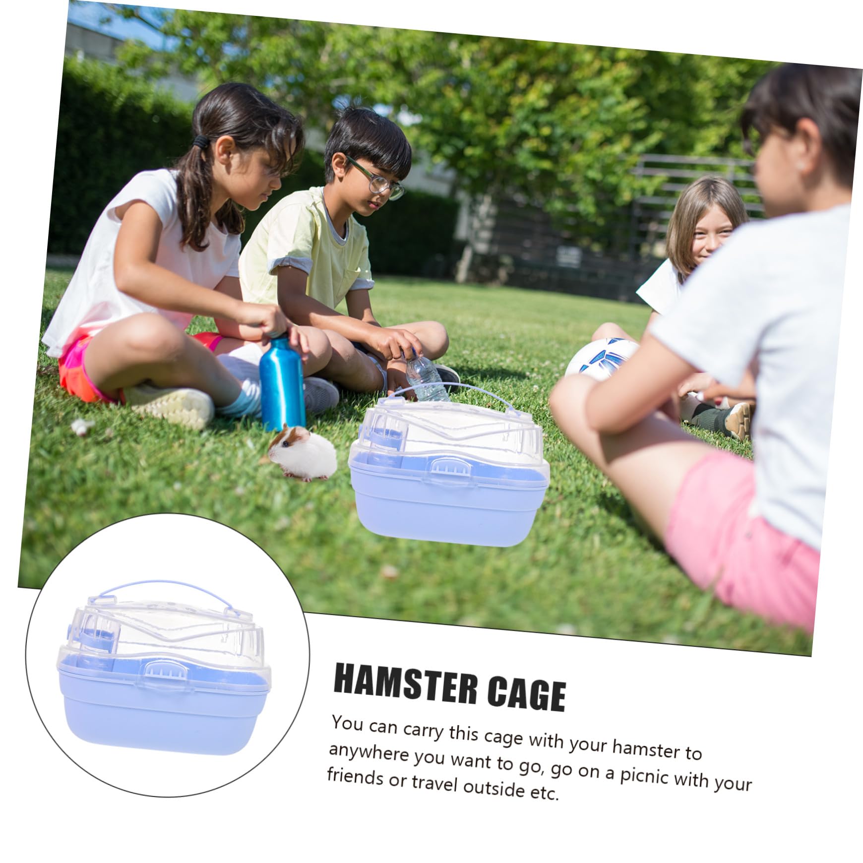 ibasenice Hamsterkäfig Klein Tragbare Hamstertransportbox Käfig Für Hamster Und Chinchilla Mit Lüftung Für Reisen Und Ausflüge