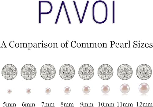 Miniatura 3 de PAVOI collar con perlas simuladas blancas redondas y plata esterlina