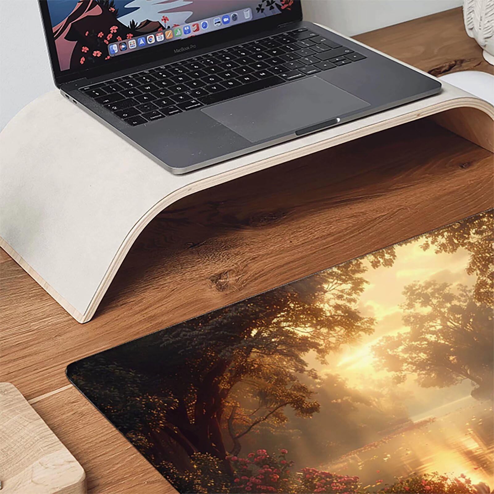 Żółta podkładka pod mysz z kwiatami XXL 1400 x 600 x 3 mm podkładka pod mysz do gier akcesoria biurowe, zmywalna, antypoślizgowa guma, wysoka precyzja i szybkość, pod biurko ręczne dla gracza Q-G-9