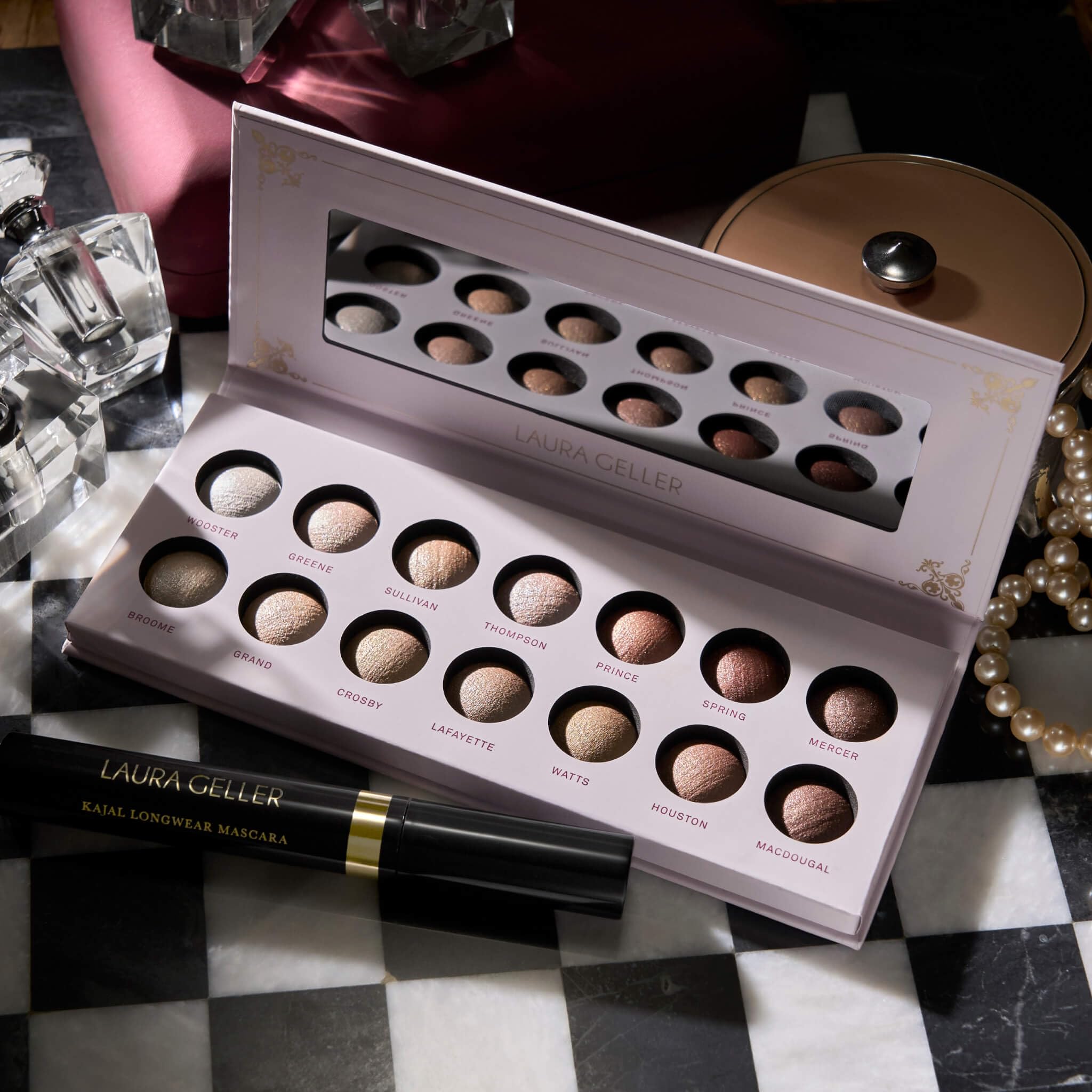 LAURA GELLER NEW YORK The Delectables Timeless Tones Baked Eyeshadow Palette | 14 Pigmented Eyeshadows Blendable Everyday Look