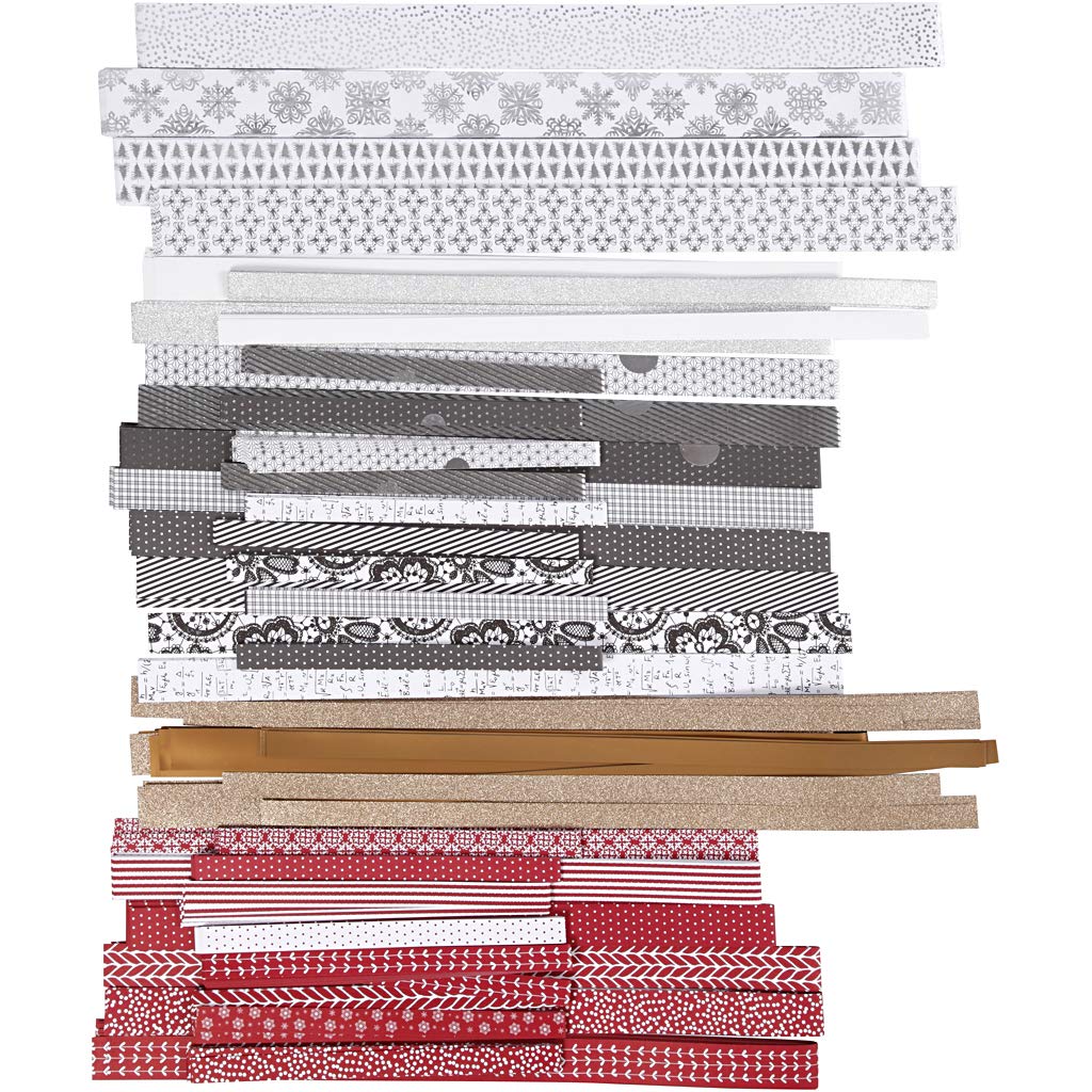 Weaving Paper Strips, W: 15+25 mm, 18 Box