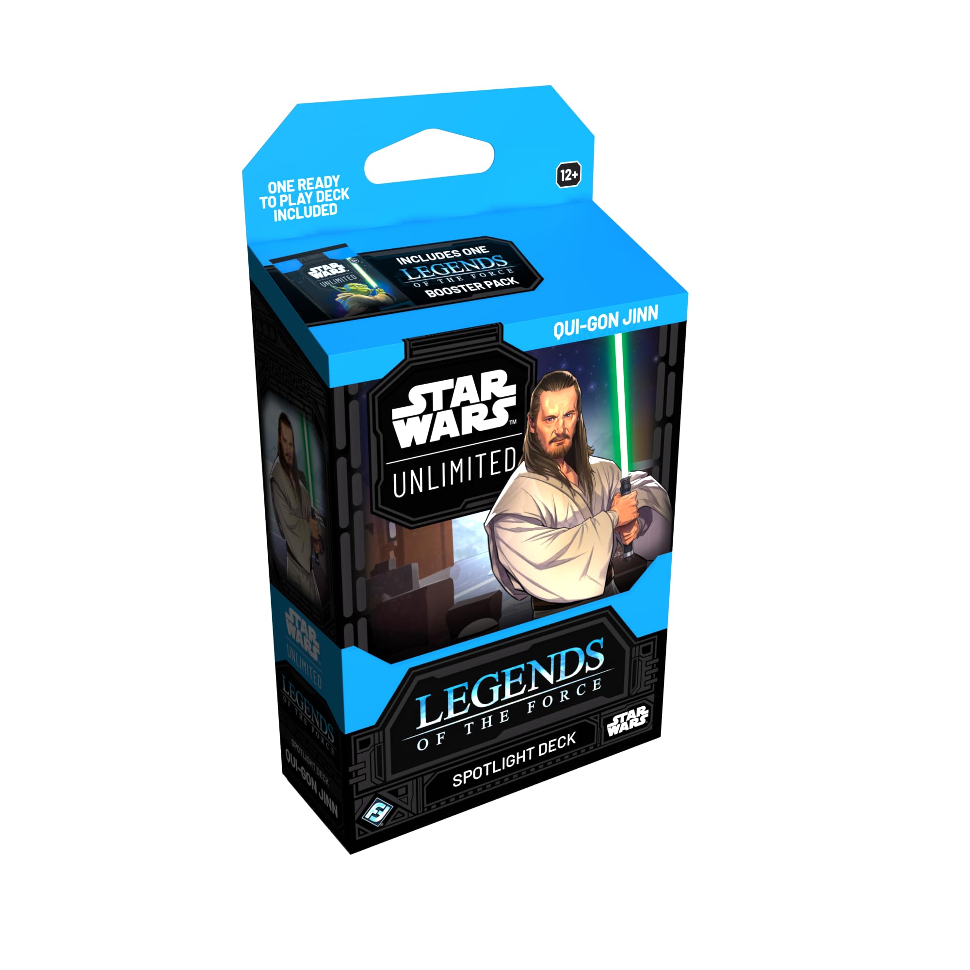 Fantasy Flight Games - Star Wars: Unlimited Trading Card Game Legends of the Force Qui-Gon Jinn SPOTLIGHT DECK - Ready-to-Play 50-Card Deck with Exclusive Cards, Ages 12+, 2+ Players, 20 Min Playtime